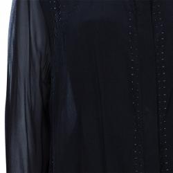 Pre Owned Elie Tahari Black Embellished Shirt XL