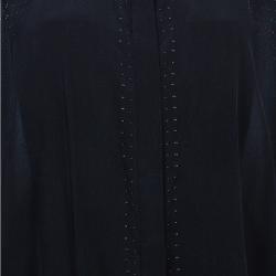 Pre Owned Elie Tahari Black Embellished Shirt XL