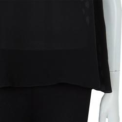 Pre Owned Elie Tahari Black Silk Sleeveless Top M