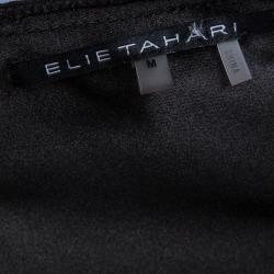 Elie Tahari Black Silk Draped One Shoulder Top M