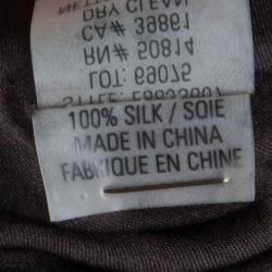 Pre Owned Elie Tahari Brown Silk Blend and Sequins Sleeveless Dress M