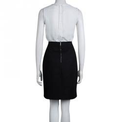Pre Owned Elie Tahari Black Cotton Fitted Skirt M