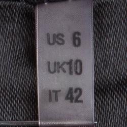 Pre Owned Elie Tahari Black Cotton Fitted Skirt M