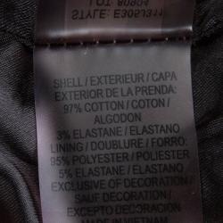 Pre Owned Elie Tahari Black Cotton Fitted Skirt M