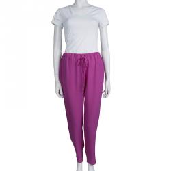 Elie Tahari Pink Elasticized Waist Straight Cut Pants S