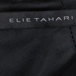 Pre Owned Elie Tahari Black Wool Cap Sleeve Dress S