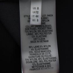Elie Tahari  Blue Pin Checked Wool Blazer M