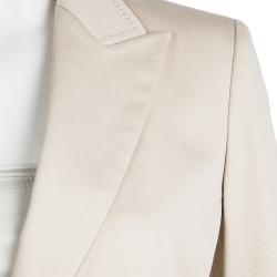 Pre Owned Elie Tahari Beige Cotton Pant Suit M