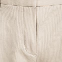 Pre Owned Elie Tahari Beige Cotton Pant Suit M