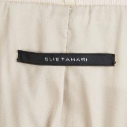 Pre Owned Elie Tahari Beige Cotton Pant Suit M