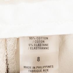 Pre Owned Elie Tahari Beige Cotton Pant Suit M