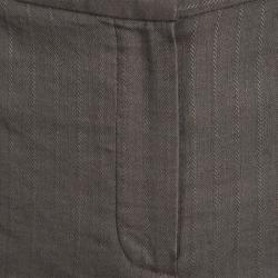 Pre Owned Elie Tahari Brown Self Striped Pant Suit M