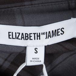 Elizabeth and James Grey Cohen Plaid Button Down Shirt S