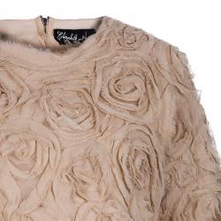 مملوكة مسبقًا Elizabeth and James Beige Ribbon Detail Top M