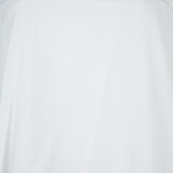 Elizabeth and James White Mandarin Collar Sleeveless Silk Blouse S