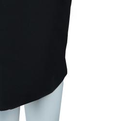 Pre Owned  فستان إليزابيث آند جيمس بدون أكمام طبقات حرير أسود S 