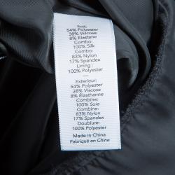 Pre Owned  فستان إليزابيث آند جيمس بدون أكمام طبقات حرير أسود S 