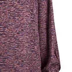 Elizabeth and James Multicolor Printed Silk Blouse L
