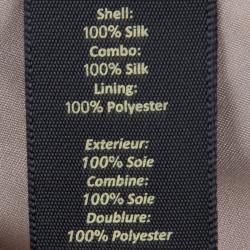 Pre Owned Elizabeth and James Beige Silk Gathered Skirt S