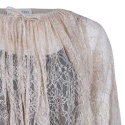 Pre Owned Emilio Pucci Nude Lace Top M