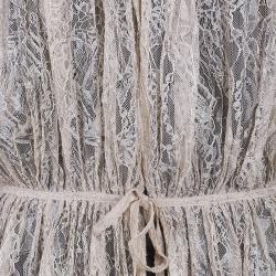 Pre Owned Emilio Pucci Nude Lace Top M