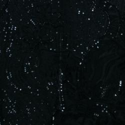 Pre Owned Emilio Pucci Black Beaded Maxi Skirt M