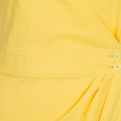 Pre Owned فستان أيميليو بوتشي قطن أصفر ملتف L