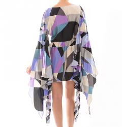 Emilio Pucci Multicolor Silk Kaftan Dress S/M