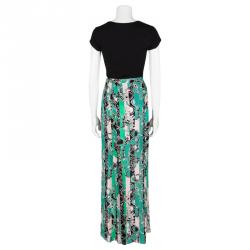 Emilio Pucci Multicolor Printed Pleat Detail Maxi Skirt M