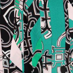 Emilio Pucci Multicolor Printed Pleat Detail Maxi Skirt M