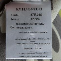 Emilio Pucci Multicolor Printed Silk Long Sleeve Button Front Shirt L