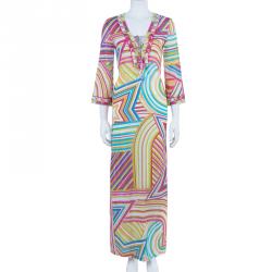 Pre Owned Emilio Pucci Multicolor Beach Dress S