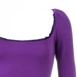 Pre Owned فستان ايميليو بوتشي بحزام وبدون ظهر بنفسجي M