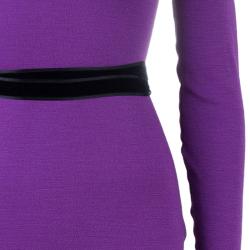 Pre Owned فستان ايميليو بوتشي بحزام وبدون ظهر بنفسجي M