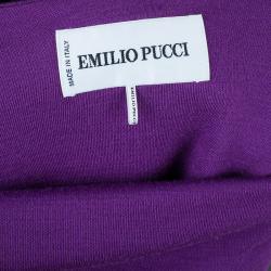 Pre Owned فستان ايميليو بوتشي بحزام وبدون ظهر بنفسجي M