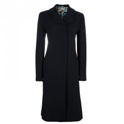 Emilio Pucci Black Print Lining Coat M