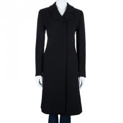 Emilio Pucci Black Print Lining Coat M