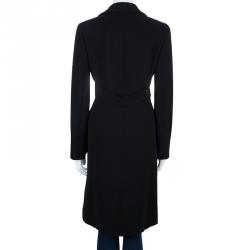 Emilio Pucci Black Print Lining Coat M