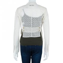 Emilio Pucci White Eyelet Jacket M
