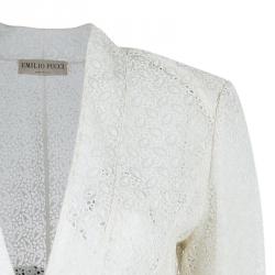 Emilio Pucci White Eyelet Jacket M