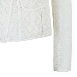 Emilio Pucci White Eyelet Jacket M