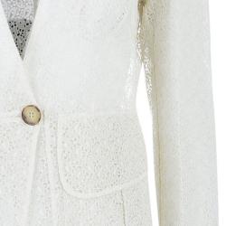 Emilio Pucci White Eyelet Jacket M