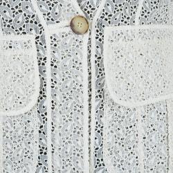 Emilio Pucci White Eyelet Jacket M