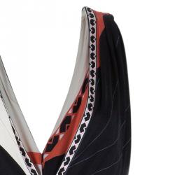 Pre Owned Emilio Pucci Abstract Print Halterneck Dress XS