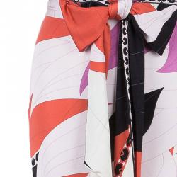 Pre Owned Emilio Pucci Abstract Print Halterneck Dress XS