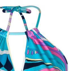 Pre Owned Emilio Pucci Mutlicolor Halterneck Top S