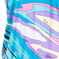 Pre Owned Emilio Pucci Mutlicolor Halterneck Top S