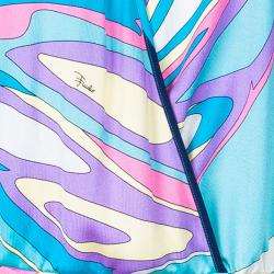 Pre Owned Emilio Pucci Mutlicolor Halterneck Top S