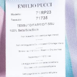 Pre Owned Emilio Pucci Mutlicolor Halterneck Top S