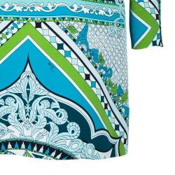 Pre Owned Emilio Pucci Multicolor Printed Long Sleeve Shift Dress S